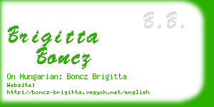 brigitta boncz business card